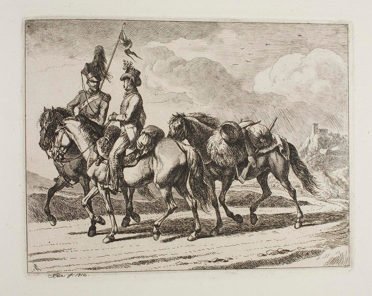 Military Riders by Johann Adam Klein