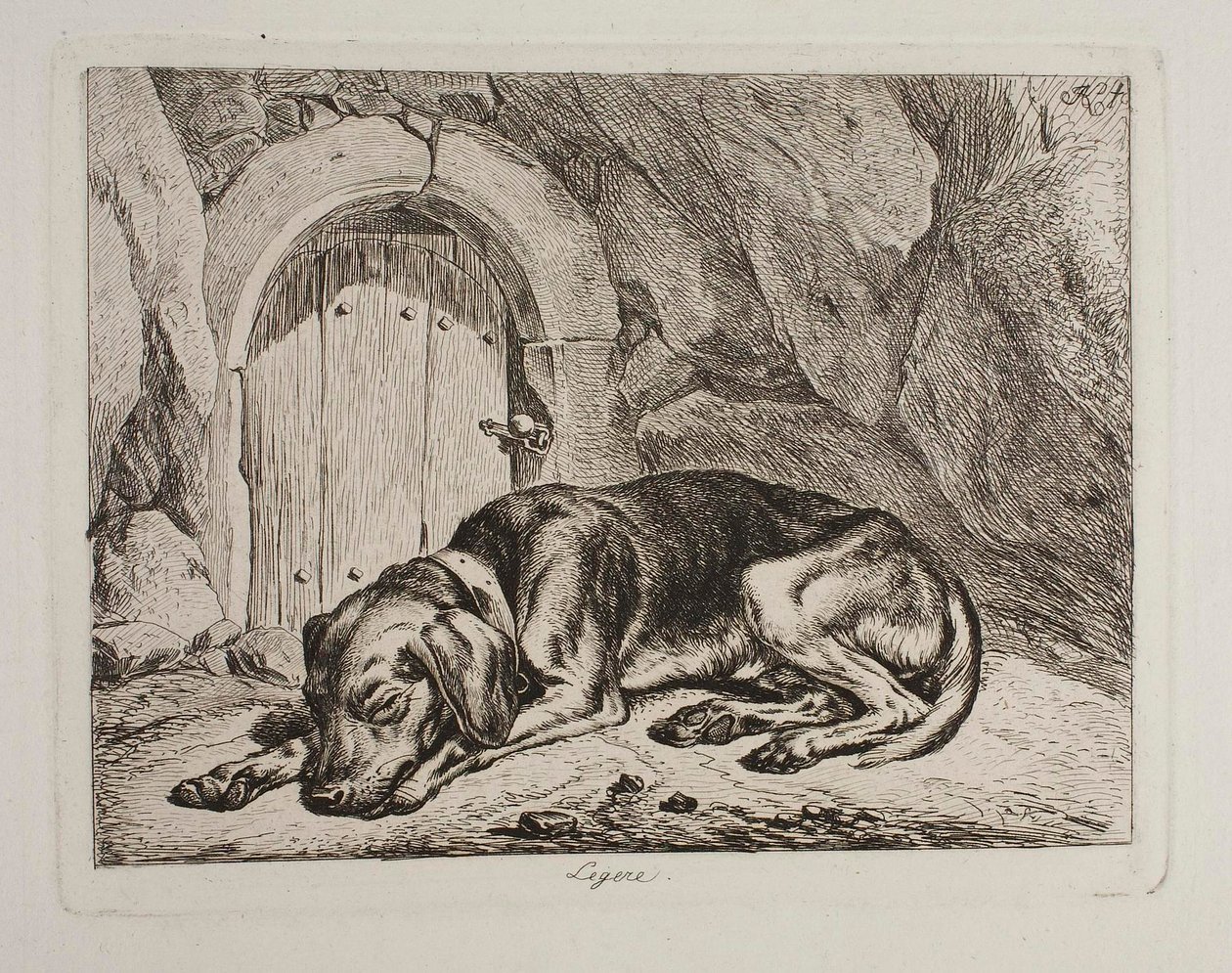 The Dog Legere by Johann Adam Klein