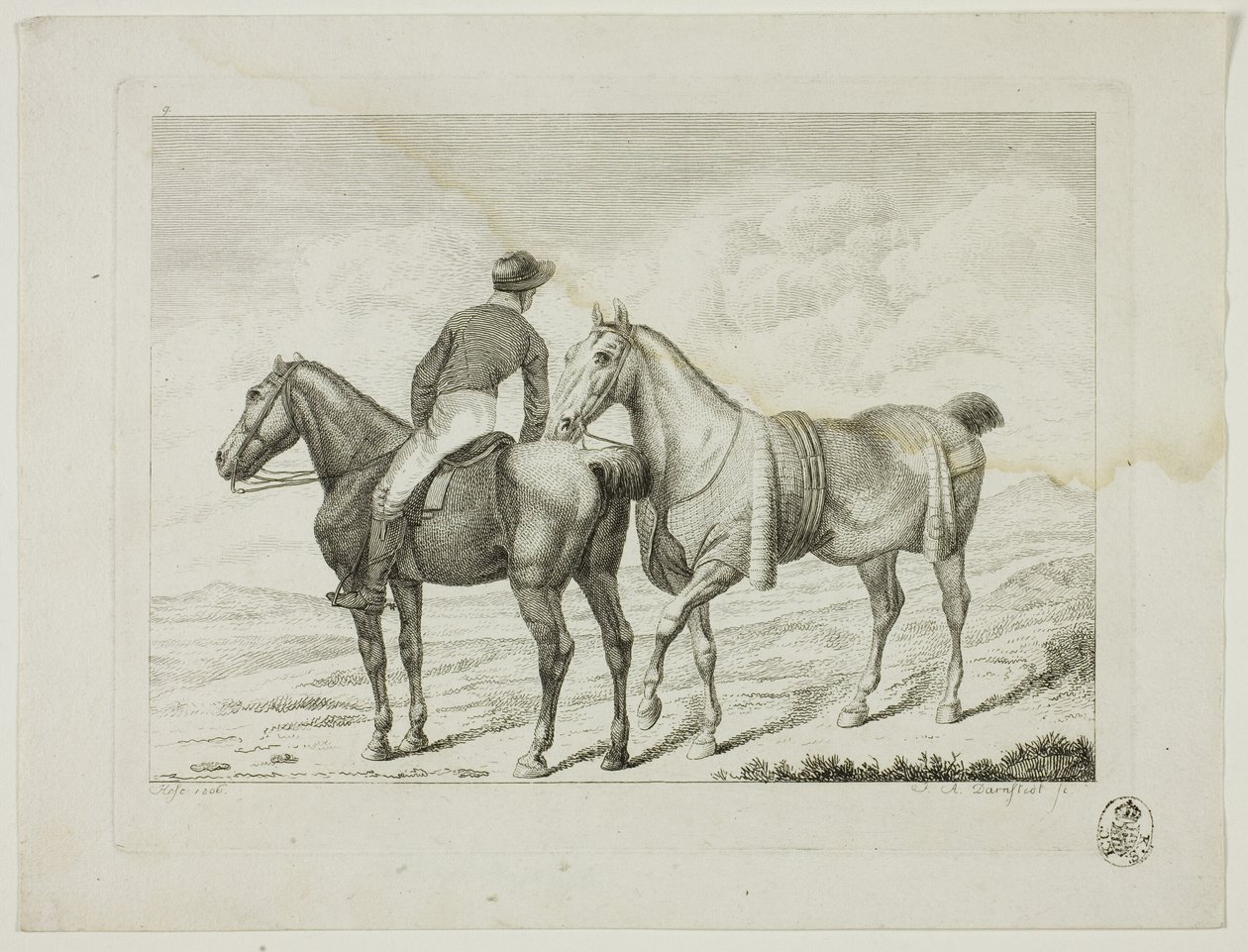 Riding School and Horses by Johann Adolph Darnstedt