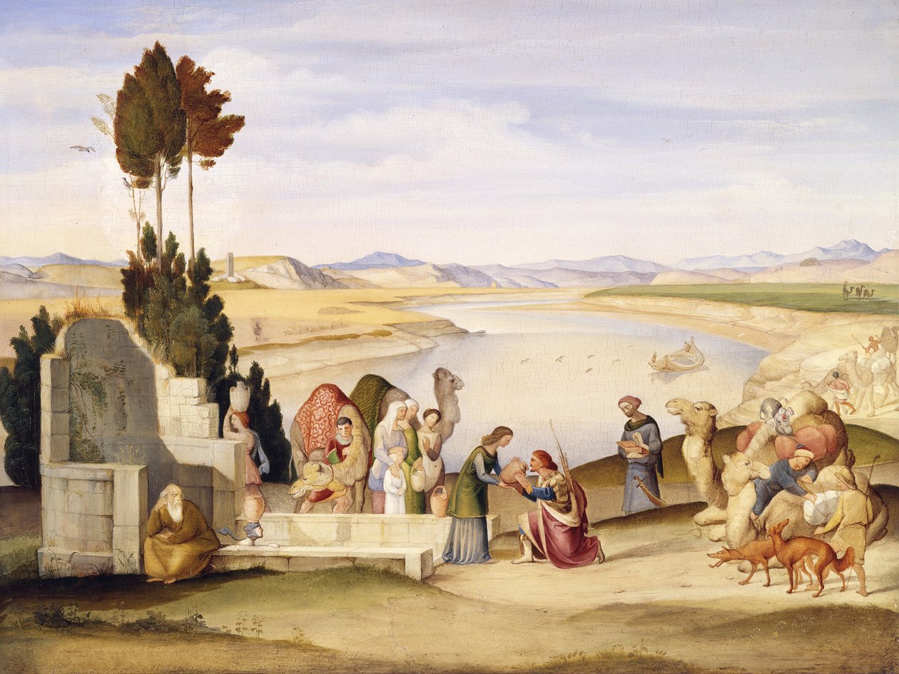 Rebekah and Eliezer at the Well by Johann Anton Ramboux