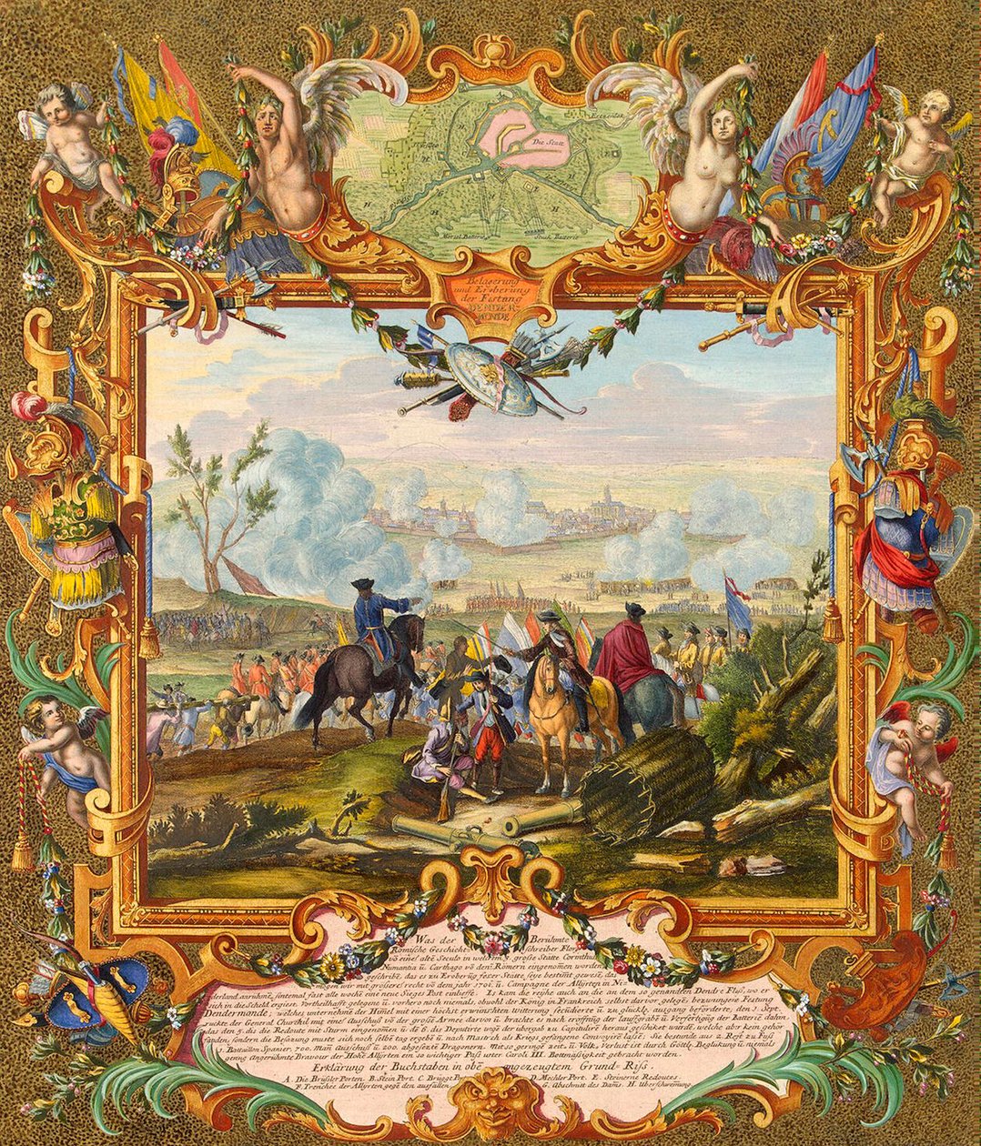 Capture of the Fortress of Audenarde by the Allied Troops in 1708, early 18th century by Johann August Corvinus
