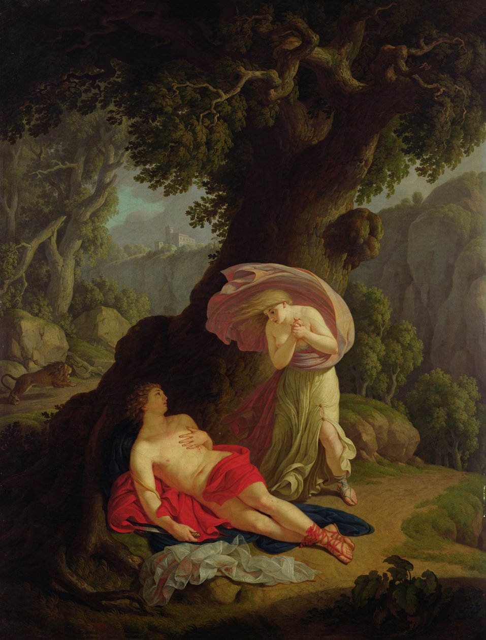 Pyramus and Thisbe by Johann August Nahl the Younger