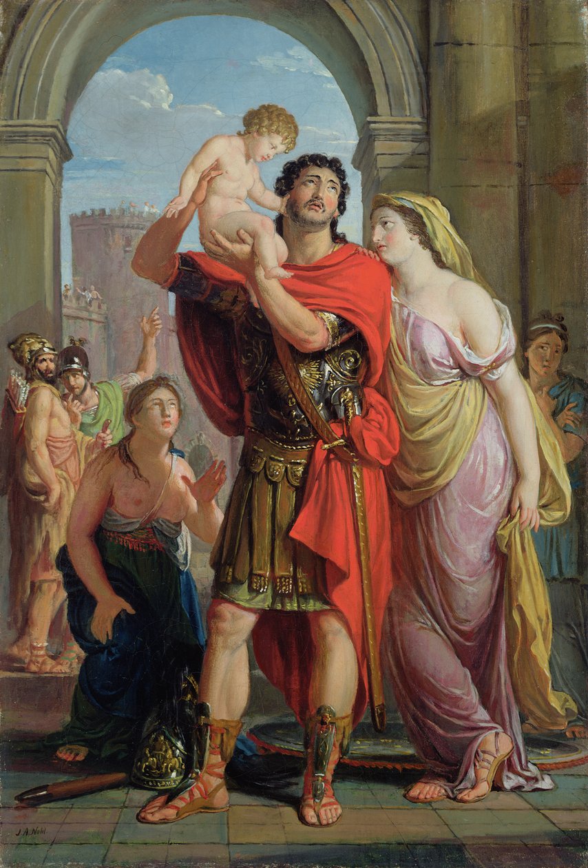 The Departure of Hector by Johann August Nahl the Younger