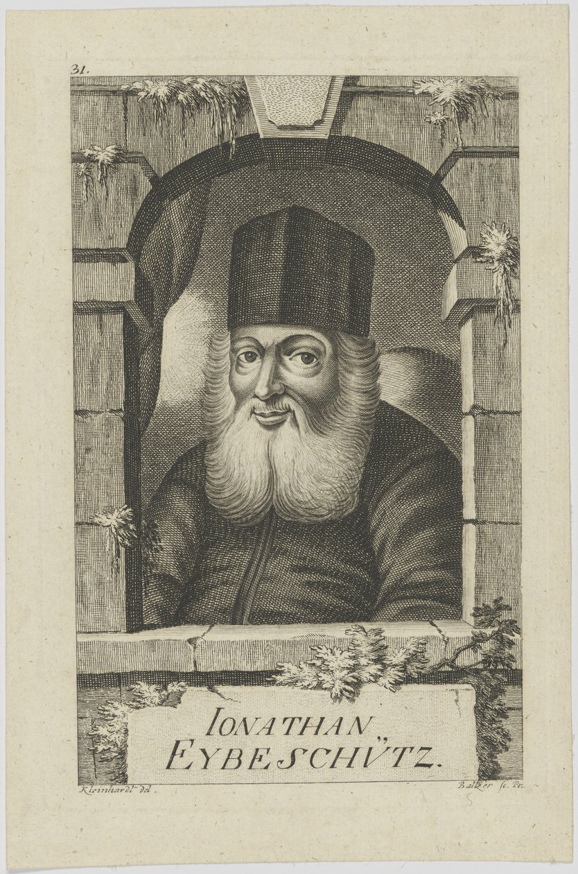 Portrait of Jonathan ben Nathan Eybeschütz by Johann Balzer