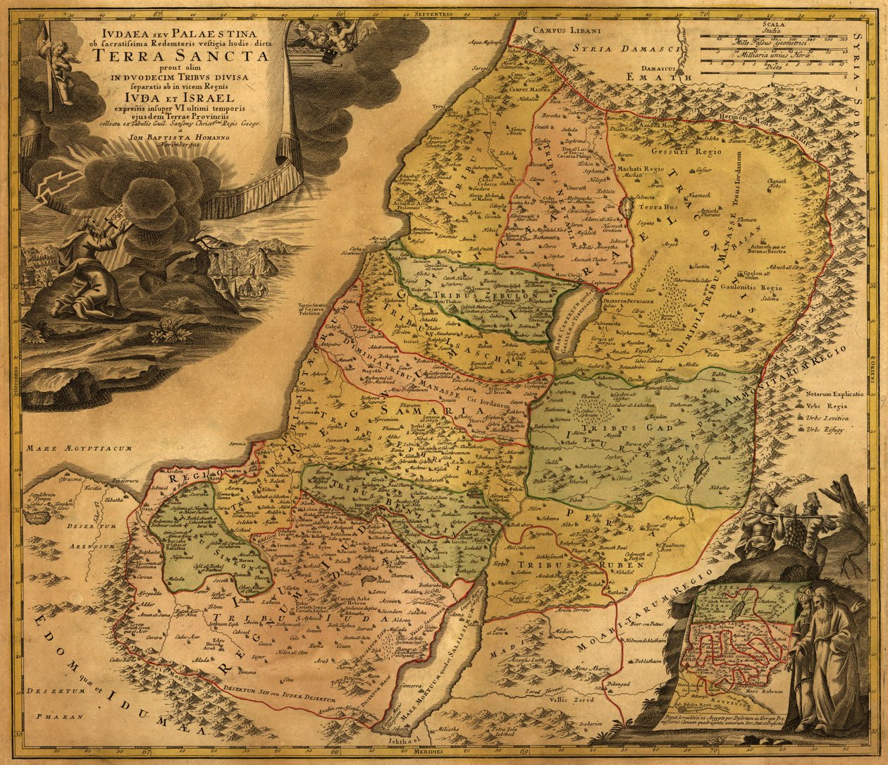 Ivdaea sev Palaestina ob sacratissima Redemtoris vestigia hodie dicta Terra Sancta by Johann Baptist Homann