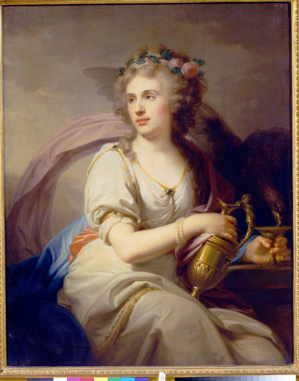Portrait of Princess Ekaterina Fyodorovna Dolgorukova as Hebe by Johann Baptist I Lampi