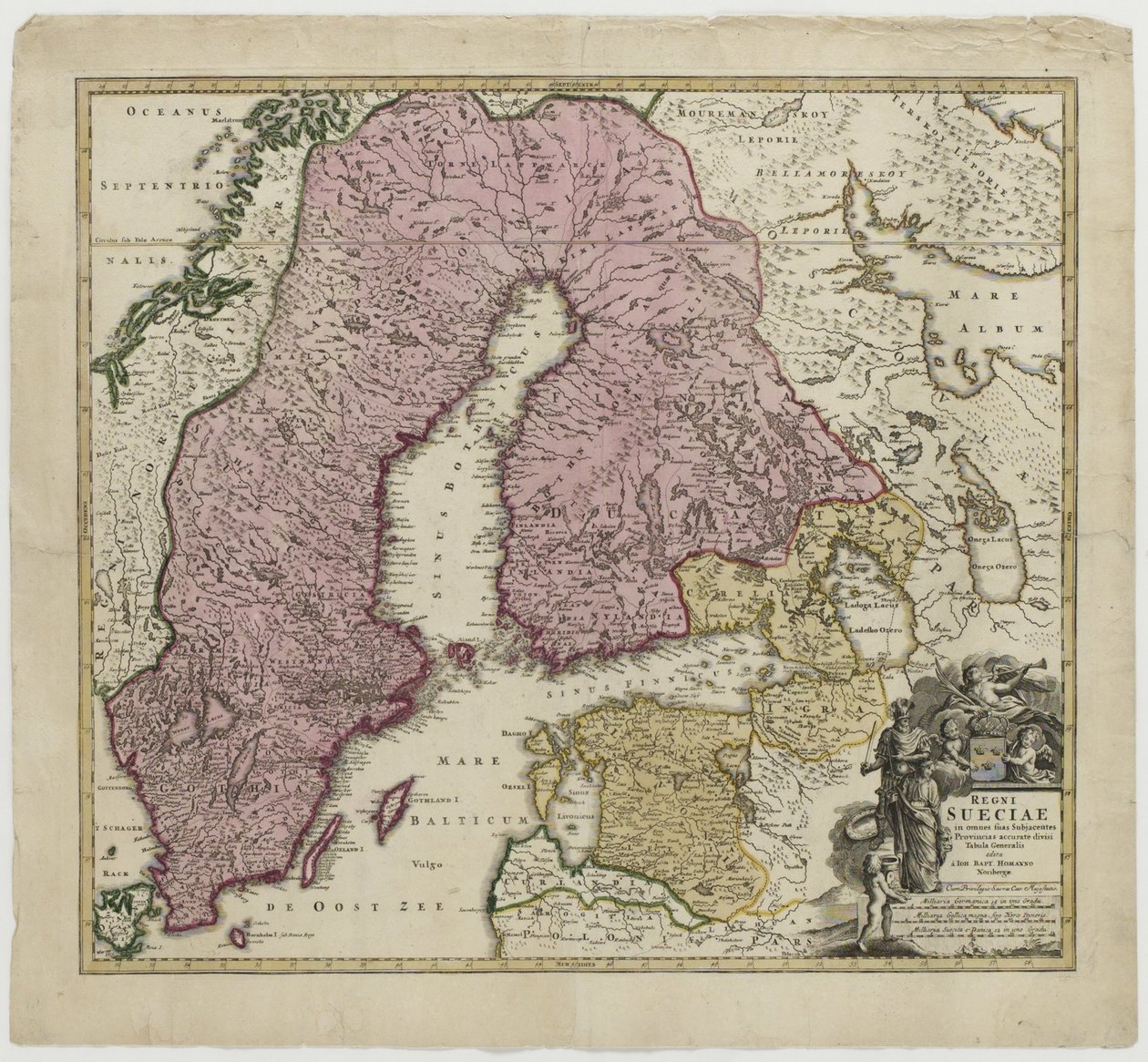 Regni Sueciae by Johann Baptista Homann