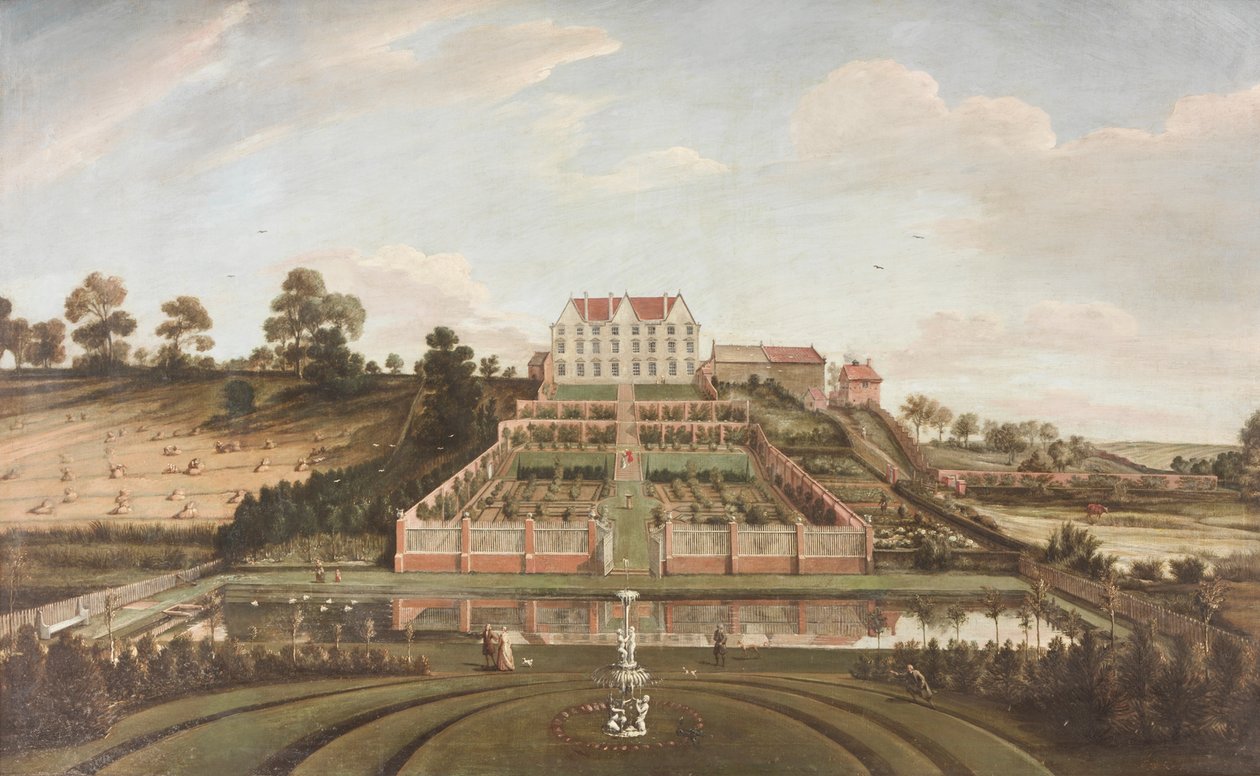 Dutch Mansion with Garden, 1730 by Johann Baptiste Bouttats