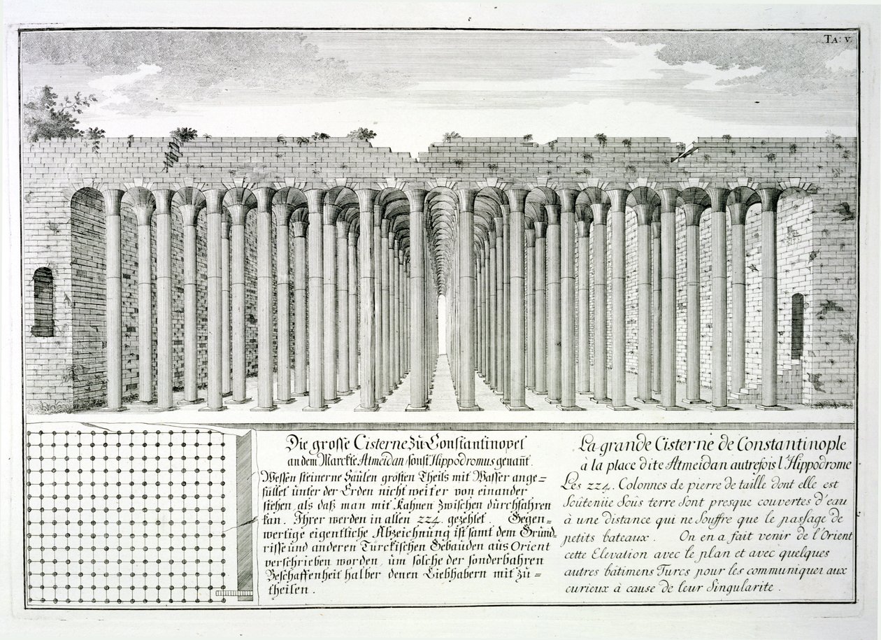 Cistern beneath the Hippodrome, Constantinople, Turkey, from 