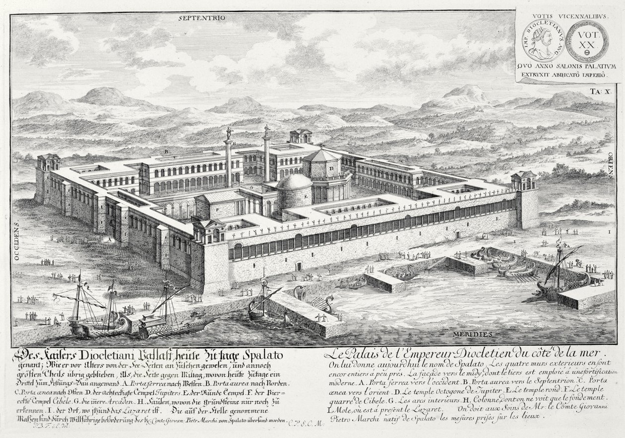 Palace of Diocletian, Split, Yugoslavia, from 