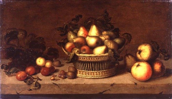 Still Life of Fruit in a Basket by Johann Bouman