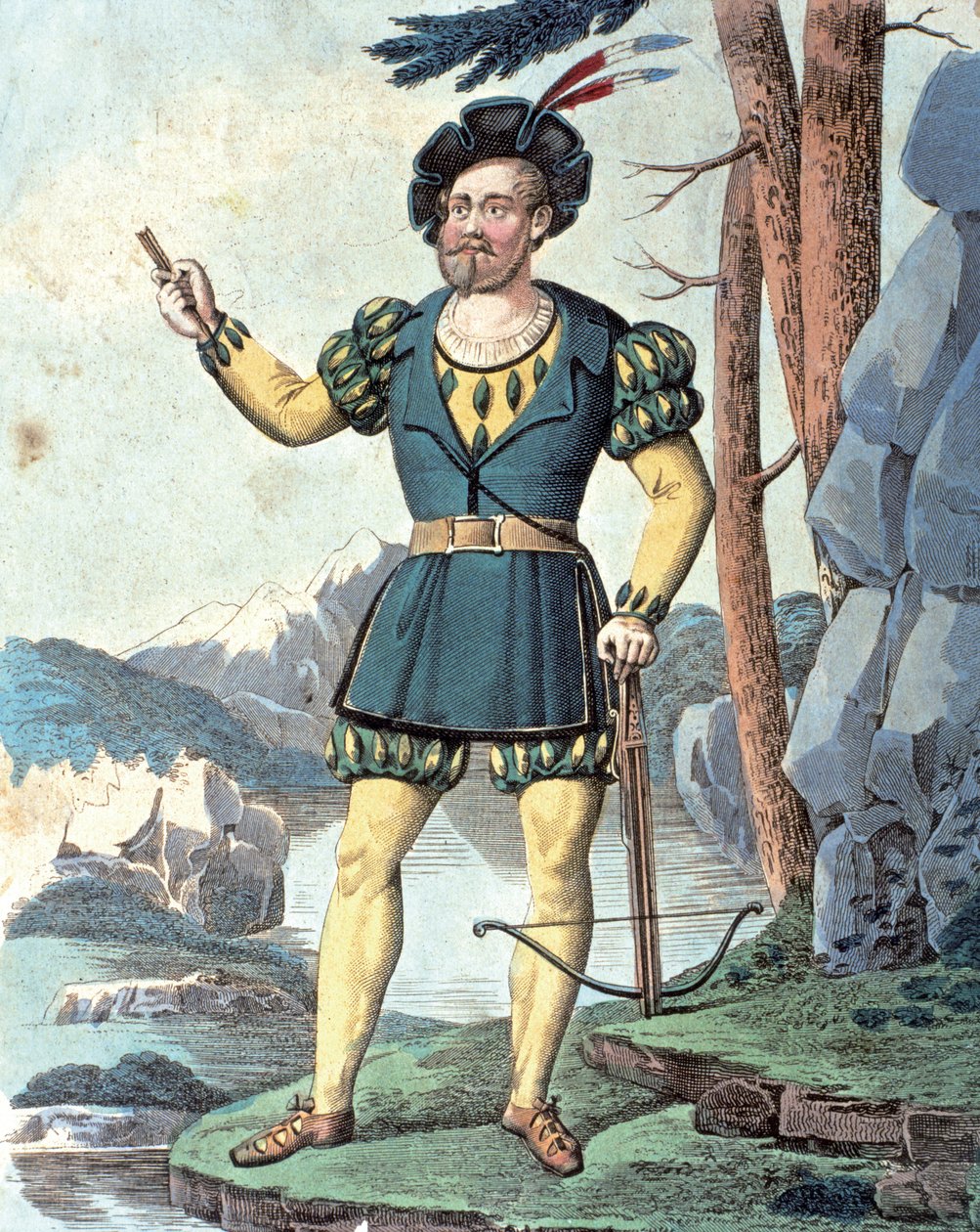 Franz von Schober as William Tell by Johann Christian (after) Schoeller