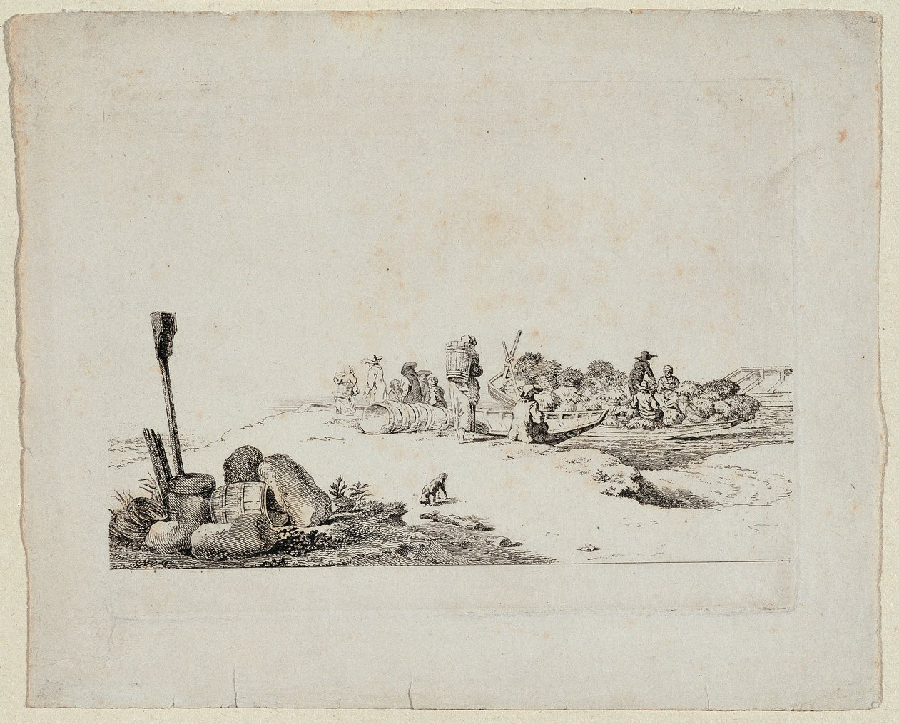 Landscape with Country People by Johann Christian Brand