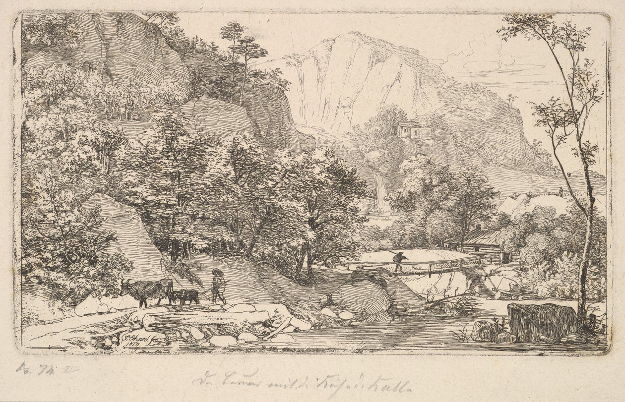 Peasant with Cow and Calf, in the Unterberg near the Berchtesgaden, 1818 by Johann Christian Erhard