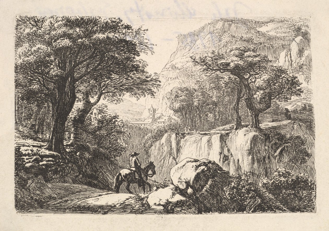 The Horseback Rider in the Gorge, 19th century by Johann Christian Erhard