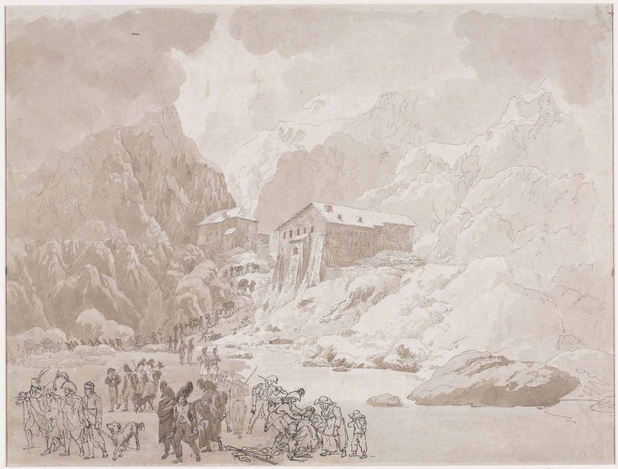 Passage of Soldiers on the St. Bernard by Johann Christian Ernst Müller