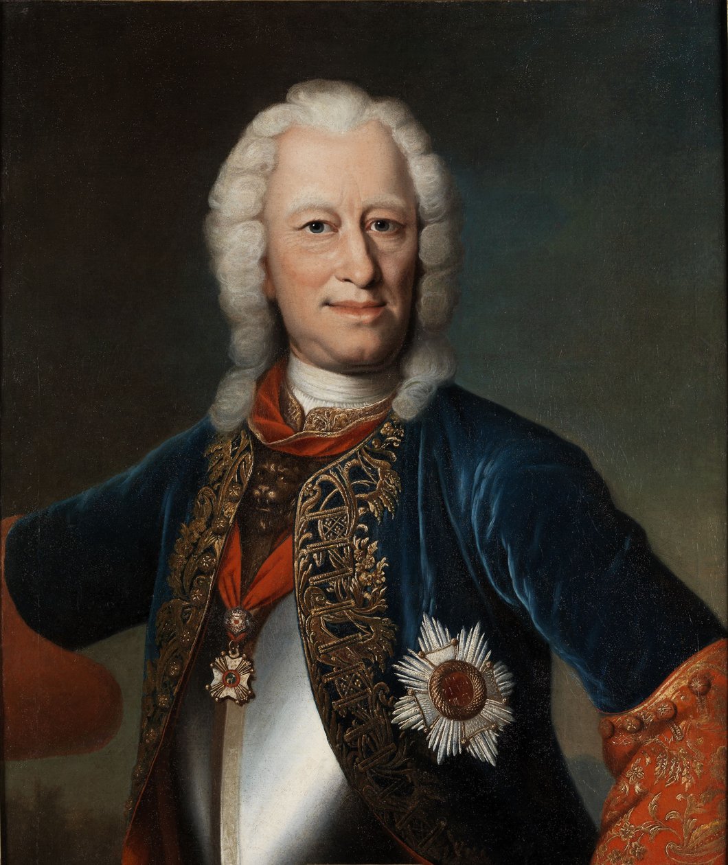 Portrait of the Landgrave Ernst Ludwig of Hesse-Darmstadt, 1667 - 1735 by Johann Christian Fiedler