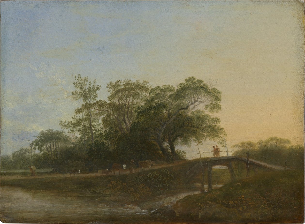 Landscape with Foot Bridge by Johann Christian Klengel