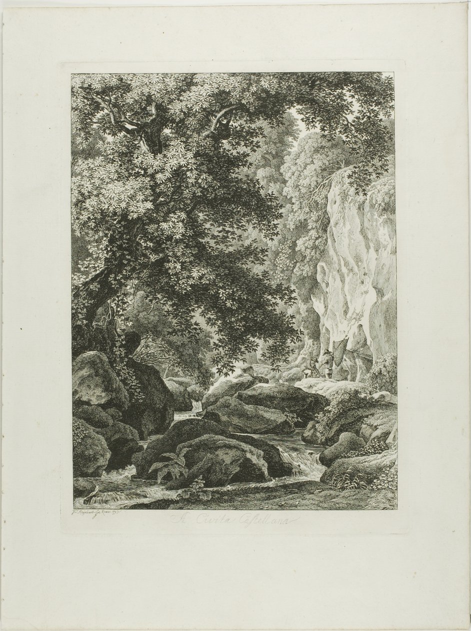 A Civita Castellana, from Picturesque Etched Prospects from Italy by Johann Christian Reinhart