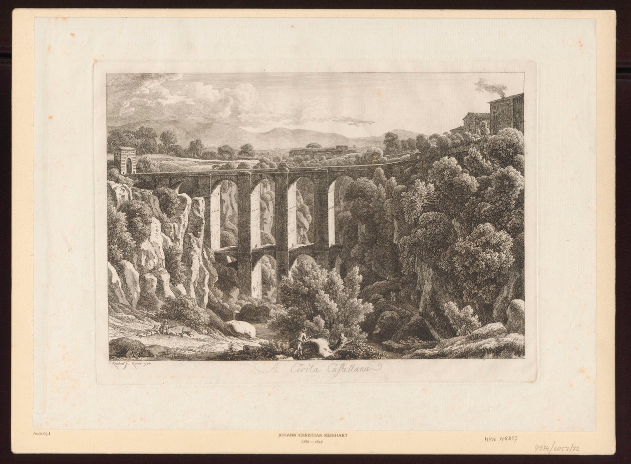 Aqueducts - At Civita Castellana by Johann Christian Reinhart