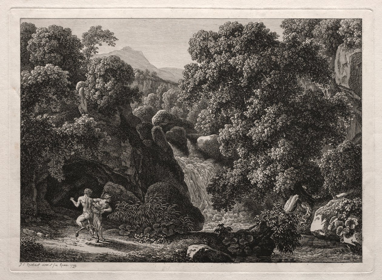 Heroic Landscape: The Satyr and the Nymph by Johann Christian Reinhart