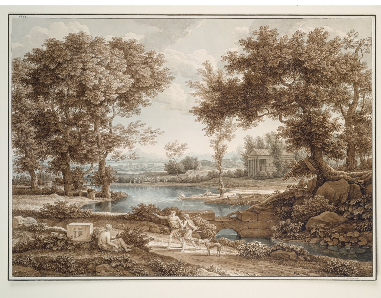 Heroic landscape by Johann Christian Reinhart