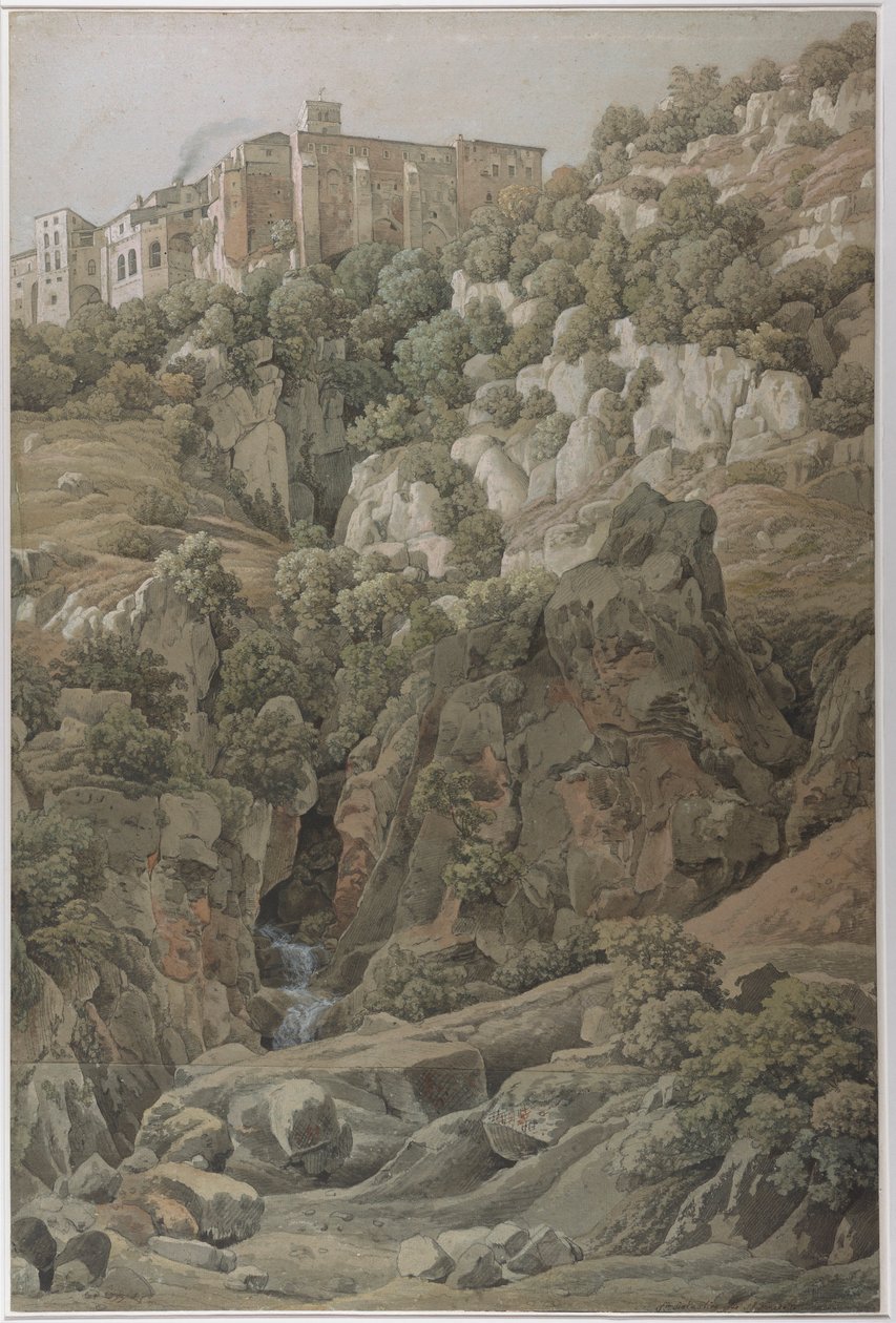 The Benedictine Convent of Santa Scholastica near Subiaco in the Sabine Mountains, 1797 by Johann Christian Reinhart