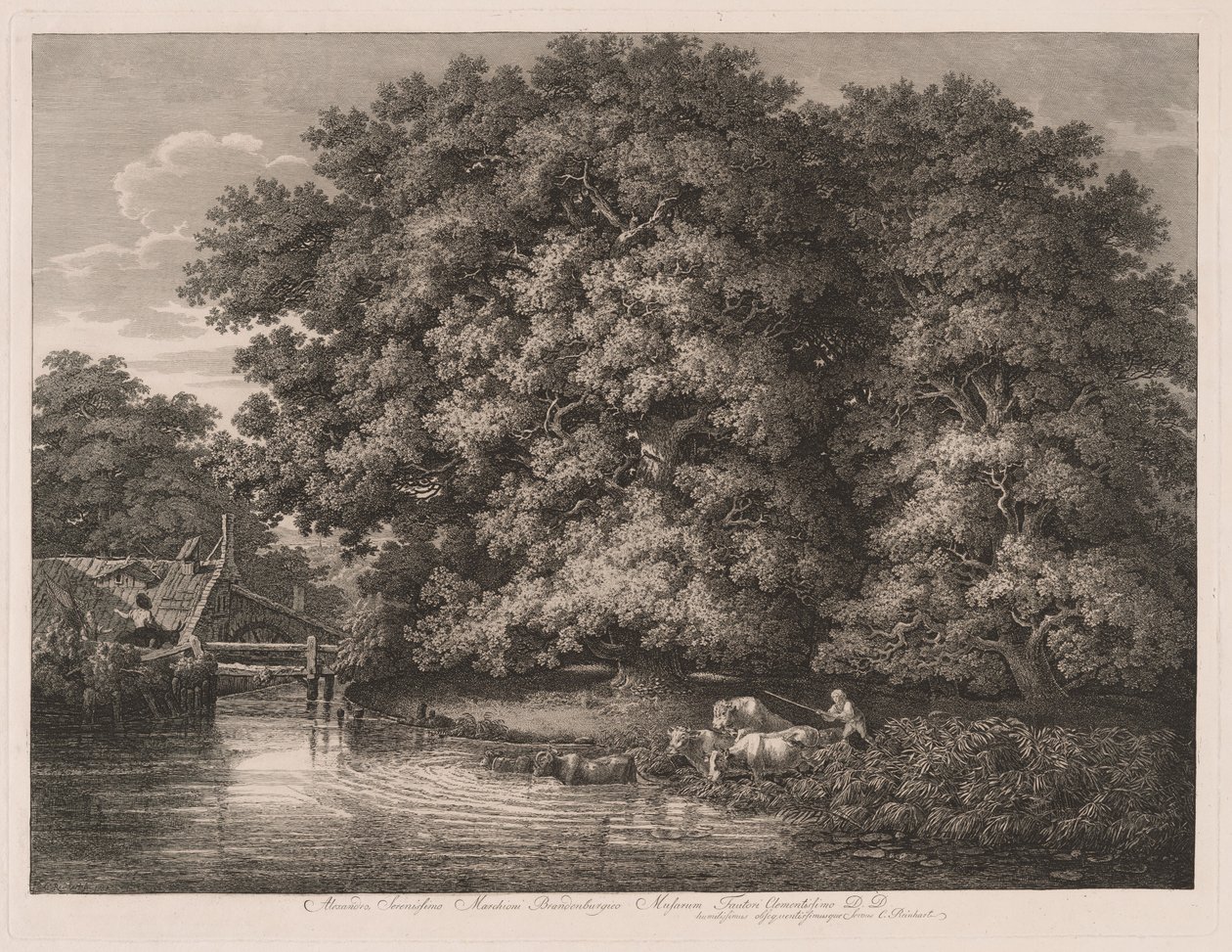 The Mill at the Great Oaks by Johann Christian Reinhart