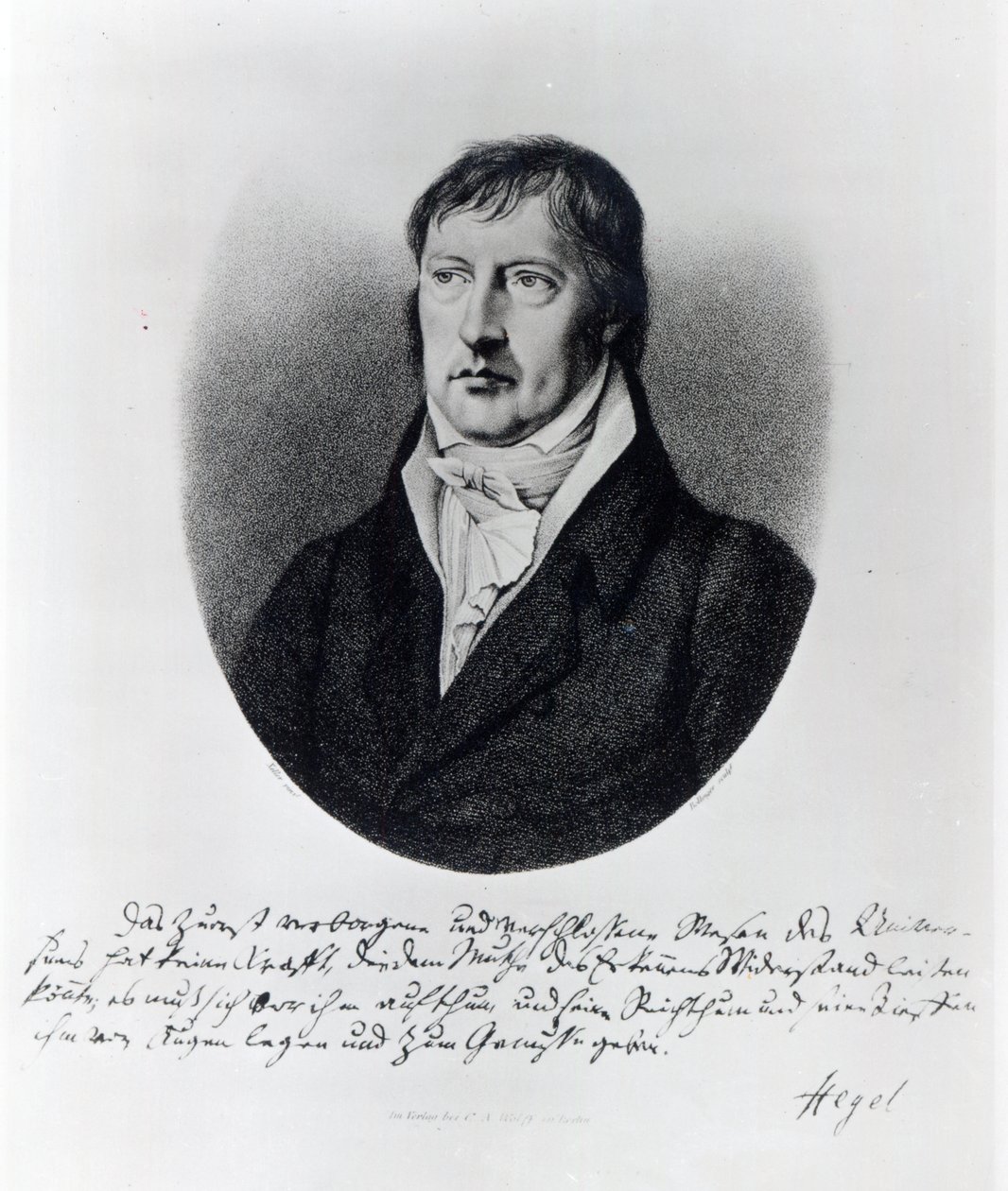 Georg Wilhelm Friedrich Hegel, engraved by F.W Bollinger, c.1825 by Johann Christian Xeller