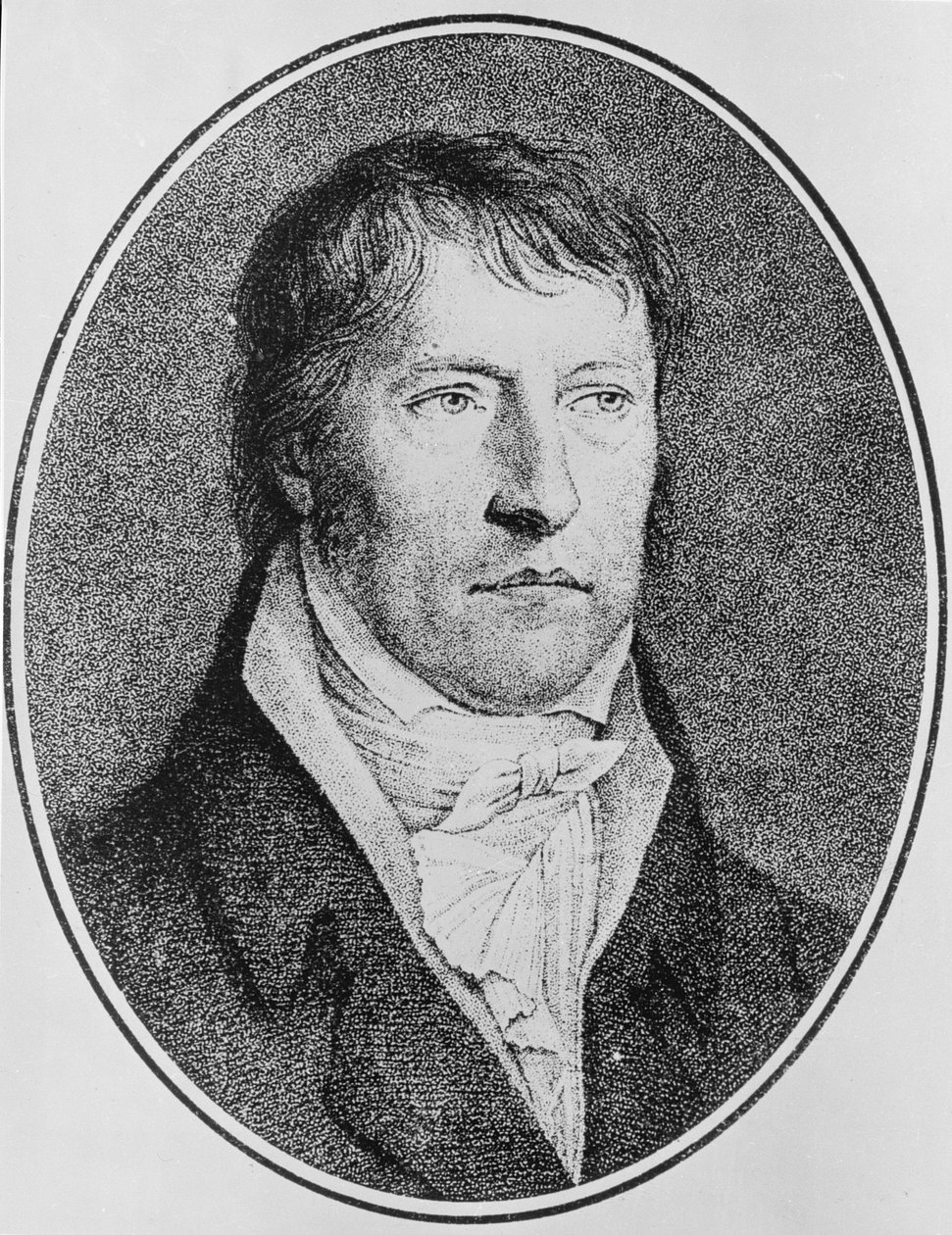 Portrait of Georg Wilhelm Friedrich Hegel, German Philosopher, engraved by F.W. Bollinger by Johann Christian Xeller