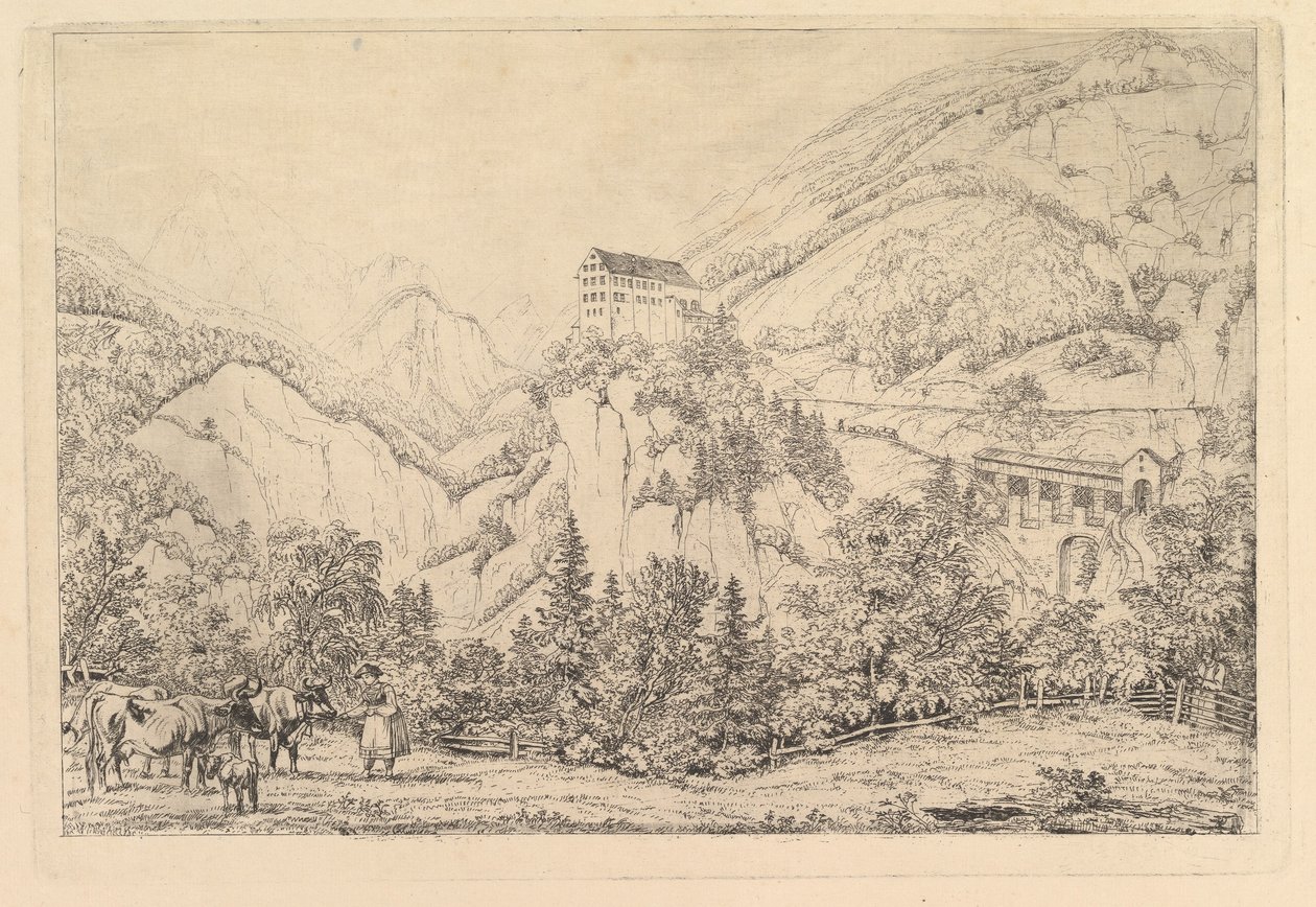 St Georgsberg near Switzerland in the Tyrol, after Klein by Johann Christoph Erhard