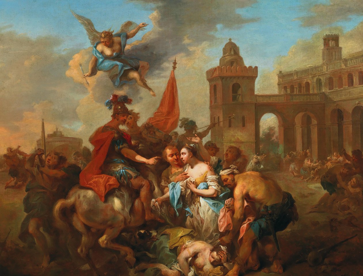 Romulus and Hersilia by Johann Conrad Seekatz