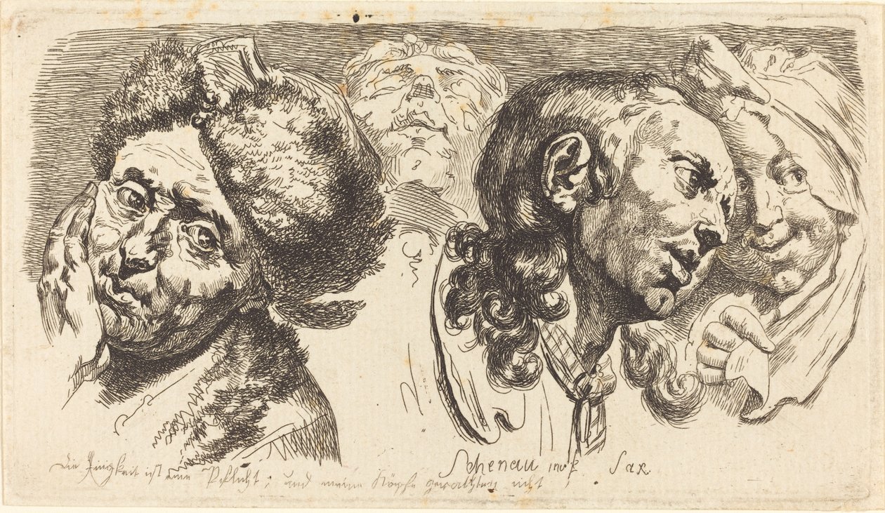 Four Heads by Johann Eleazar Schenau