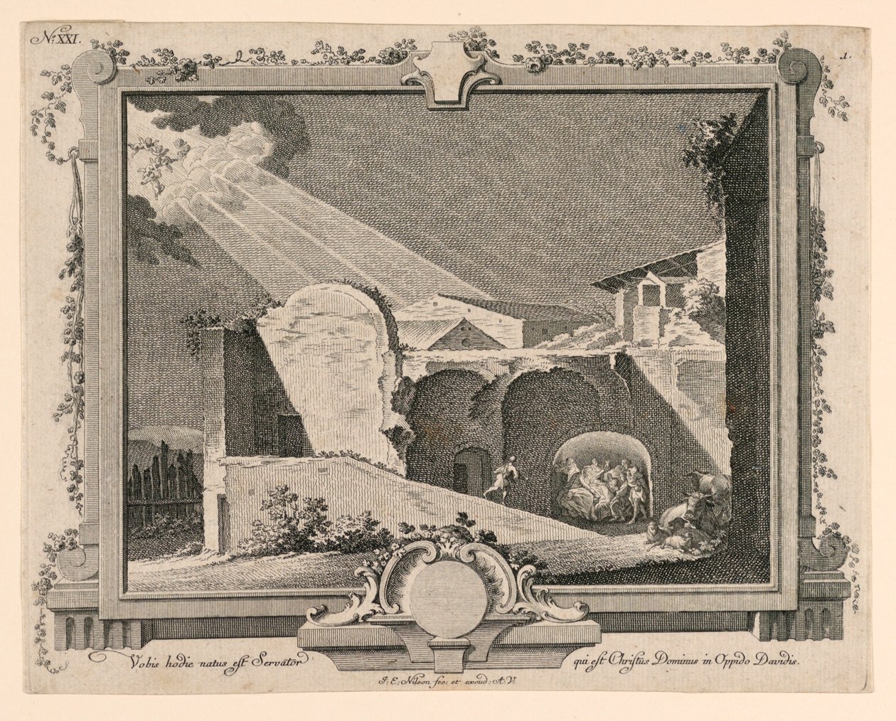Vobis Hodie Natus Est Servator qui est Christus Dominus in Oppido Davidis by Johann Esaias Nilson