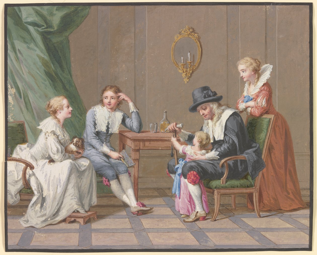 Family scene by Johann Friedrich August Tischbein