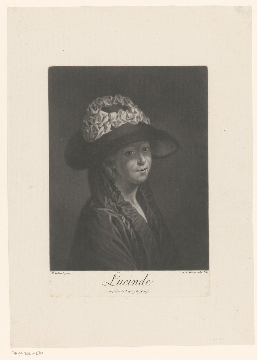 Portrait of Lucinde by Johann Friedrich Bause