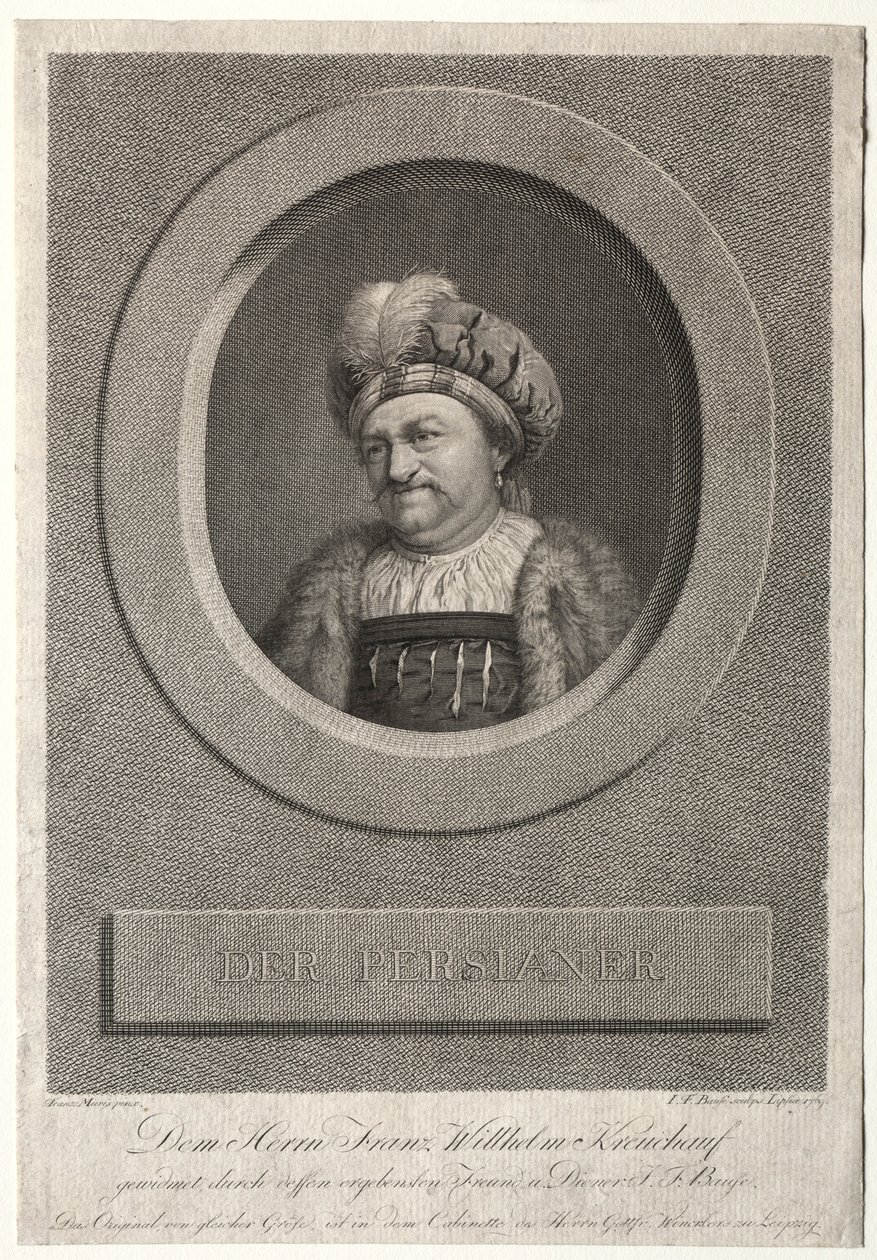 The Persian - Portrait of Franz Wilhelm Kreuchauf by Johann Friedrich Bause