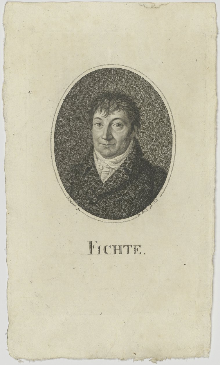 Portrait of Johann Gottlieb Fichte by Johann Friedrich Bolt