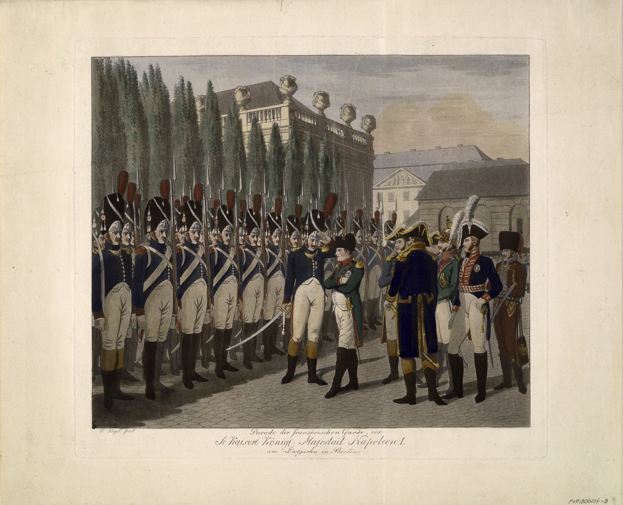 Parade of the French Guards at the Lustgarten in Berlin on 1806 by Johann Friedrich Jügel