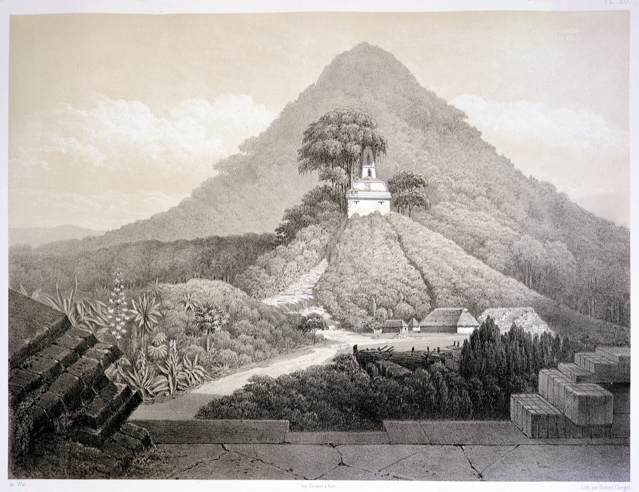 Picturesque View at the Temple of the Cross, Palenque, Plate 20 from 