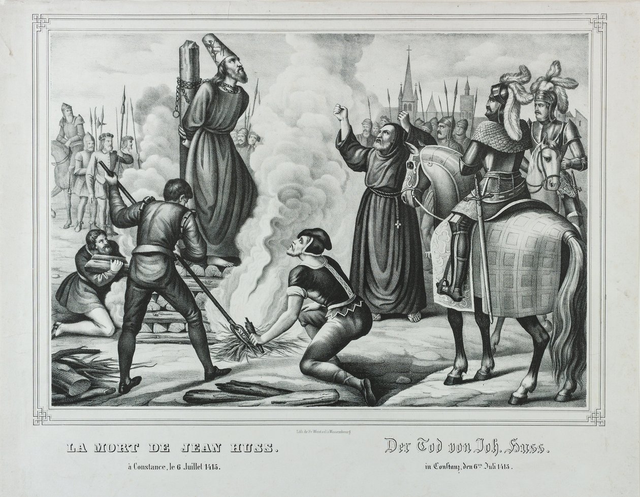 The Death of Jan Hus in Constance by Johann Friedrich Wentzel