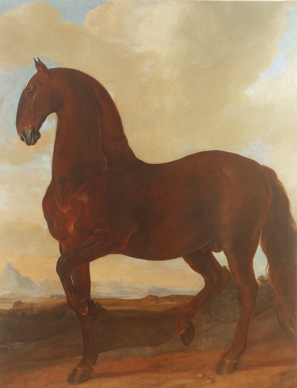 The Bay Stallion at the Eisgruber Stud by Johann Georg Hamilton