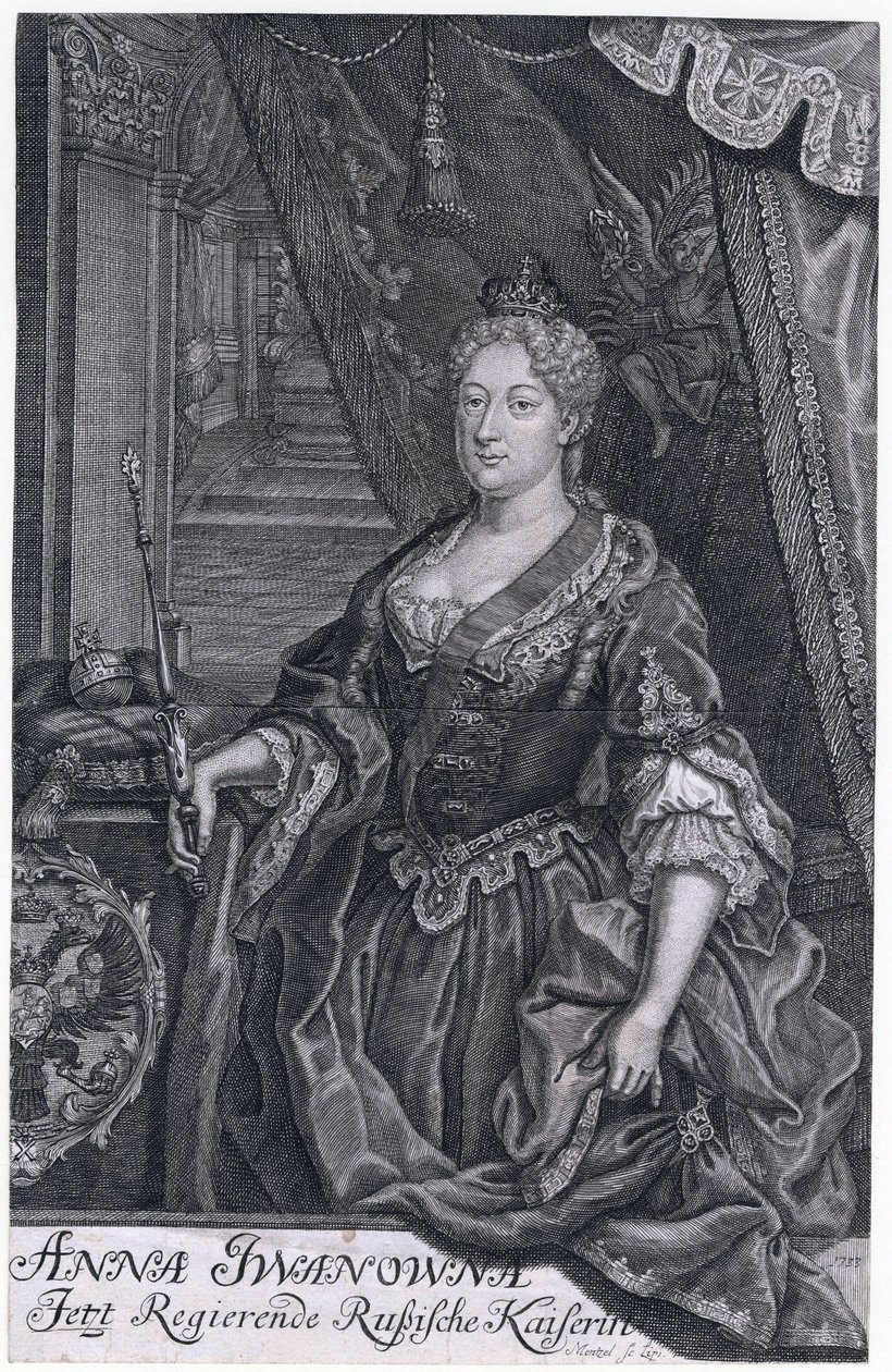 Portrait of Empress Anna Ioannovna by Johann Georg Menzel