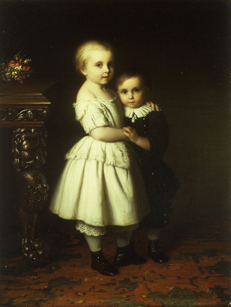 Sibling Love, 1858 by Johann Georg Meyer