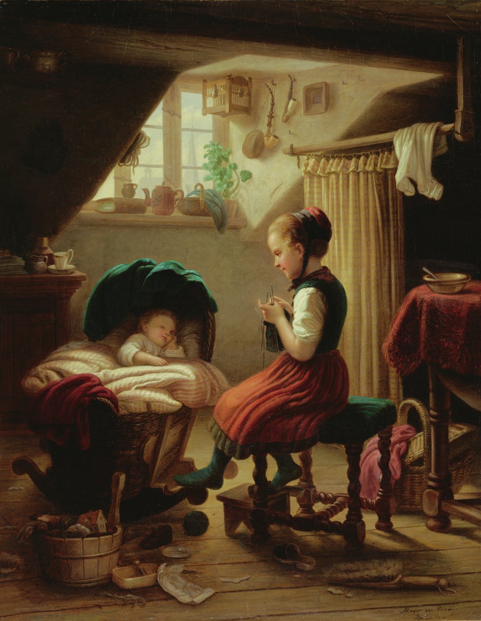 Tending the Little Ones by Johann Georg Meyer von Bremen