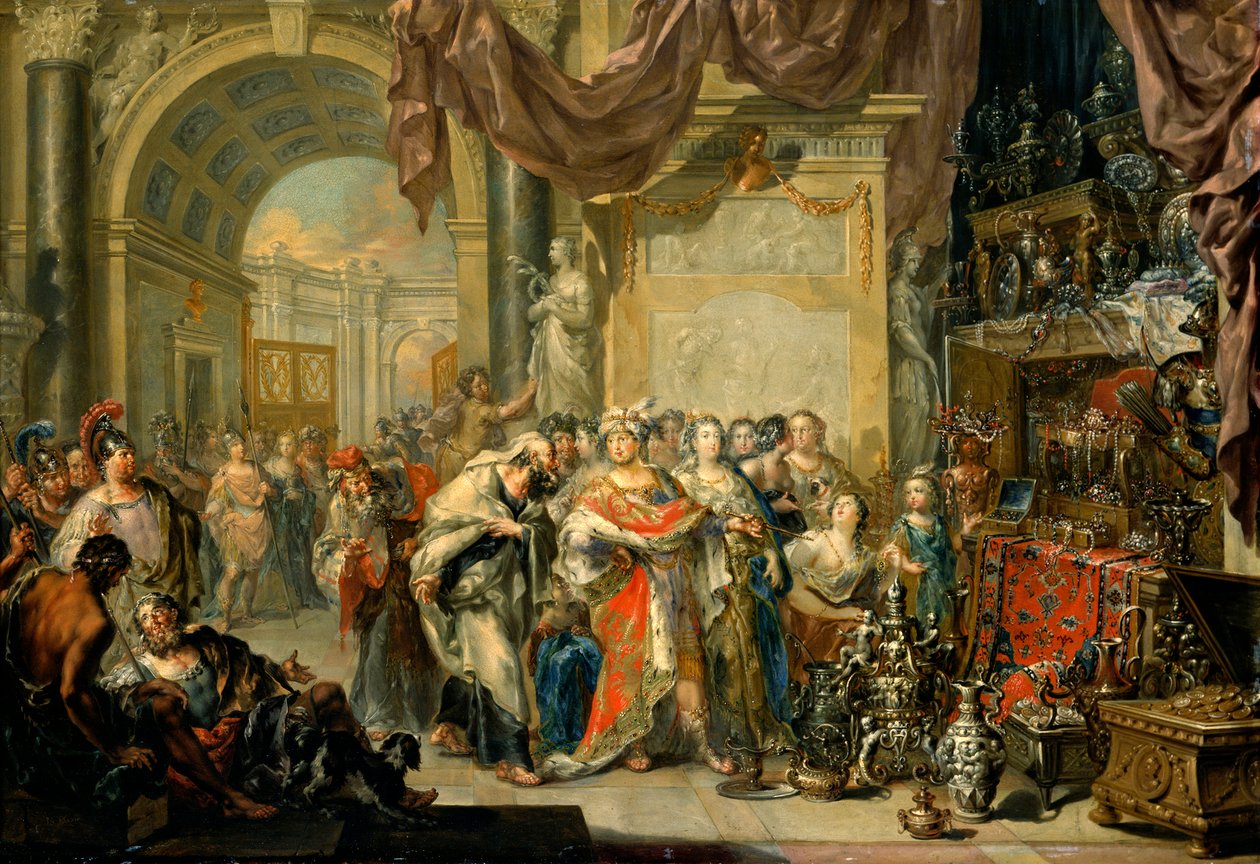 Croesus and Solon by Johann Georg Platzer