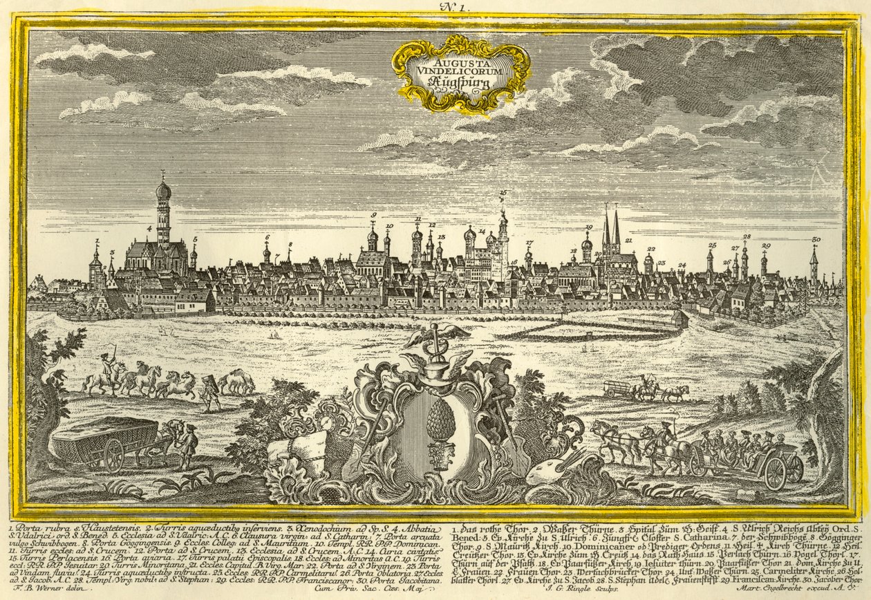 Augsburg, c1740 by Johann Georg Ringlin