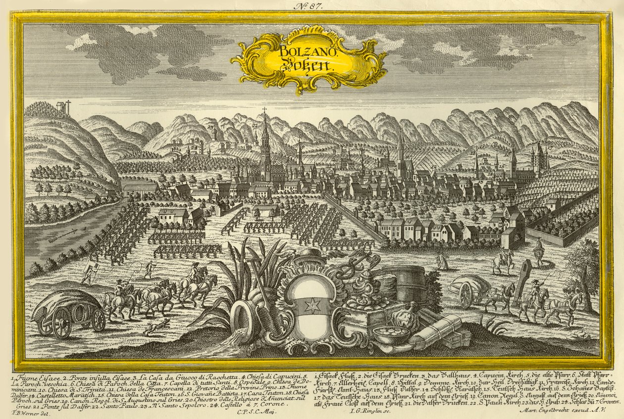 Bolzano, c1740 by Johann Georg Ringlin