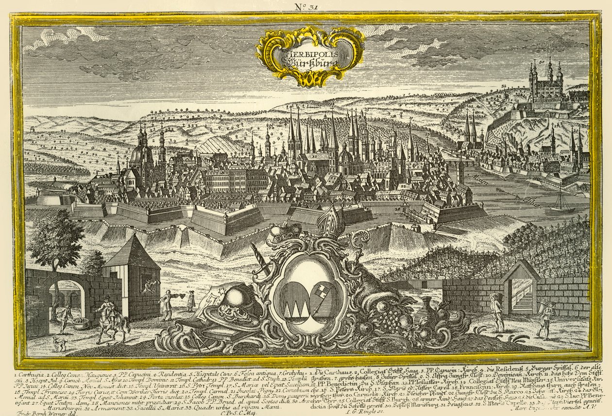 Würzburg, c1740 by Johann Georg Ringlin