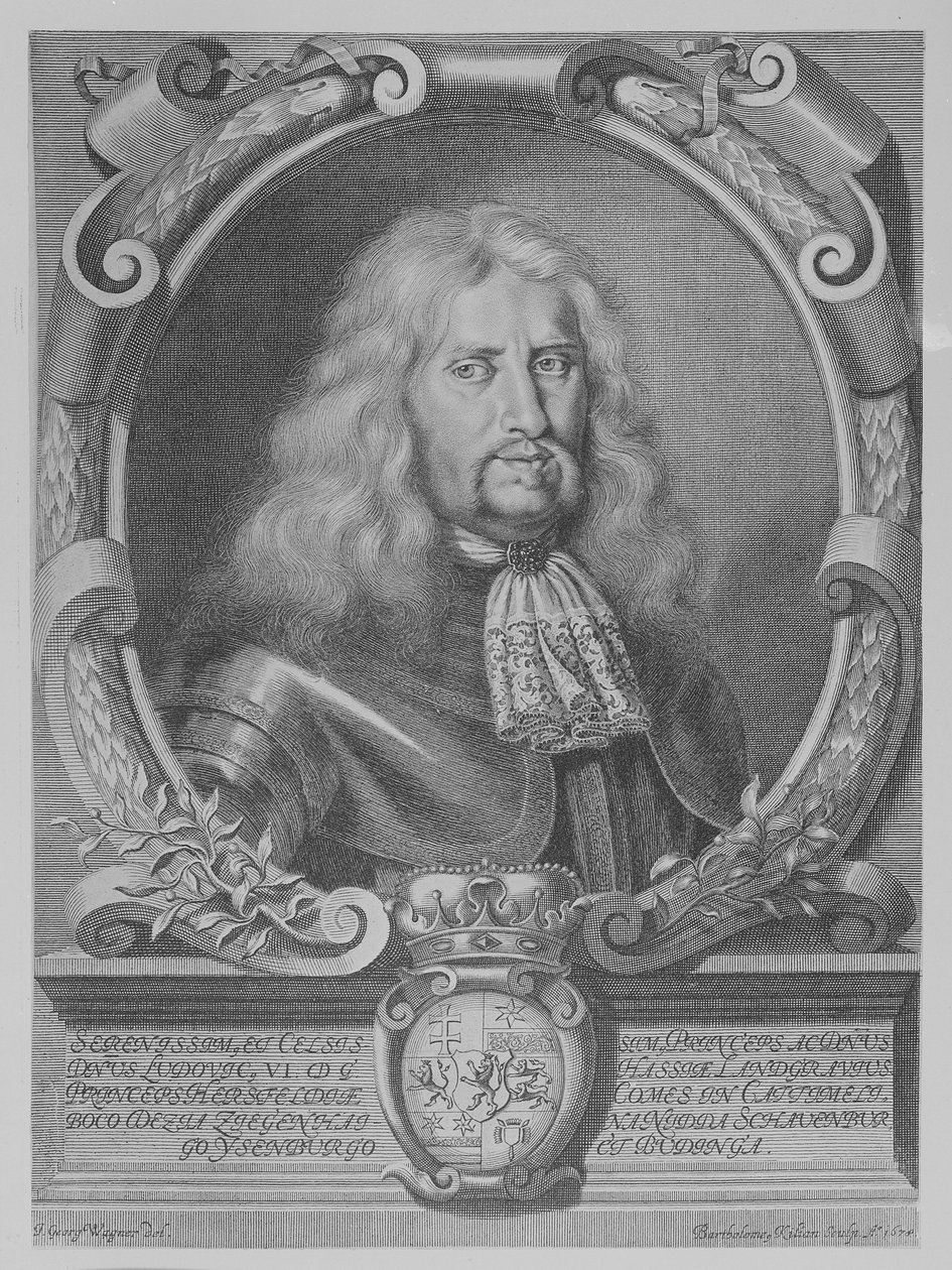 Ludwig VI, Landgrave of Hesse-Darmstadt, engraved by Bartholomaus Kilian II by Johann Georg Wagner